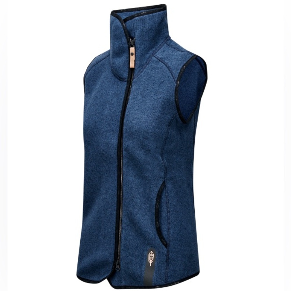 Indygena Paleto Polartec Blue Fleece Full Zip Outdoor Vest Women's XL $140